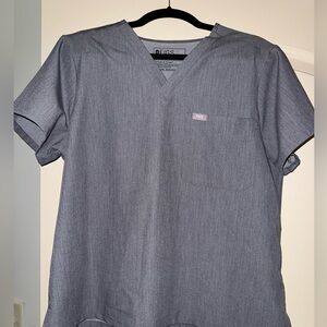 Women’s Figs Catarina one-pocket scrub top in Graphite